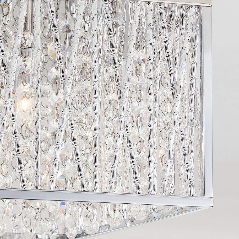 Saynsberry 4-Light Chrome Flush Mount 