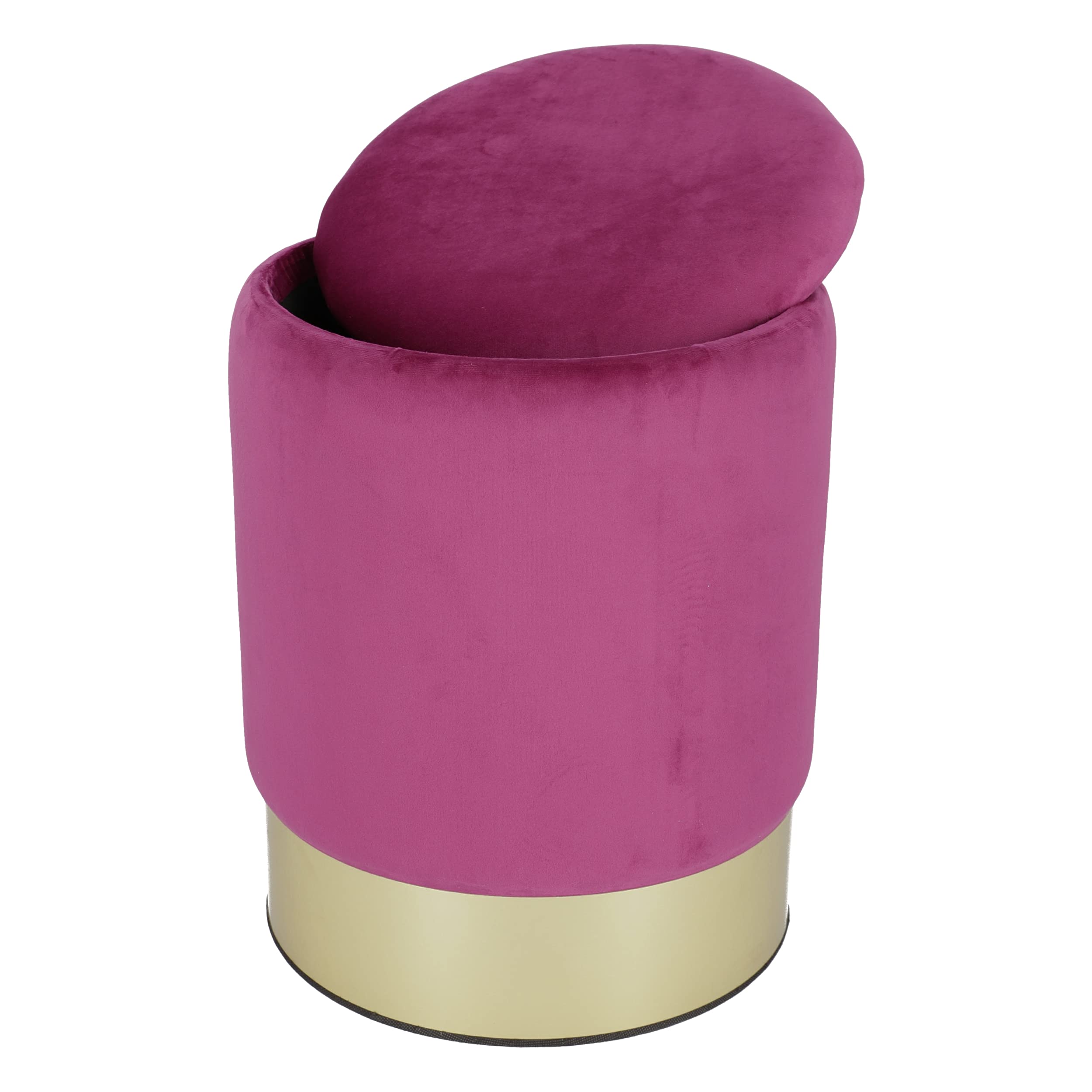 Pouf Contenitore Rotondo Glamour Fucsia