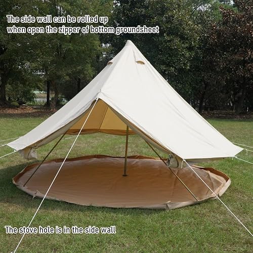 Miniatura 3 de Tienda de campaña de safari con glamping al aire libre lona de algodón de lujo de 98ft 131ft 164ft 197ft tienda de campaña para campamento familiar