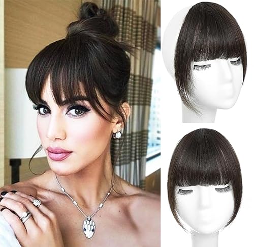 ORIGEN Clip in Bangs Real Human Hair Clip on Wispy