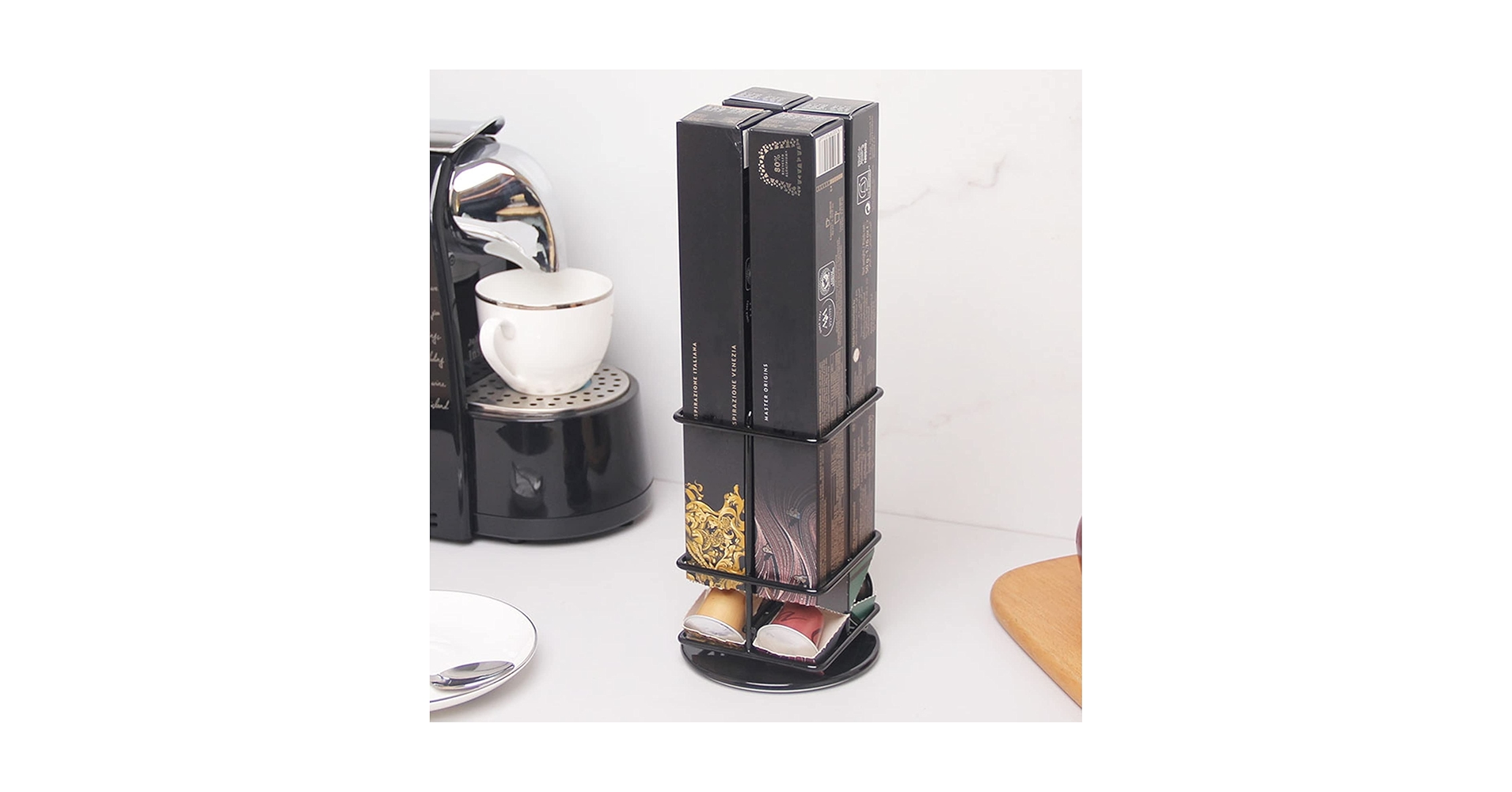 Amazon.co.jp: コーヒーカプセルホルダー 回転 ラック カプセル