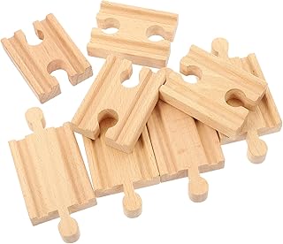 Wooden Railway Track 8pcs Train Track Accessories Children's Trains for Bulk for Wooden Train Track Adapter Brio Train Accessories Wooden Train Tracks Puzzle