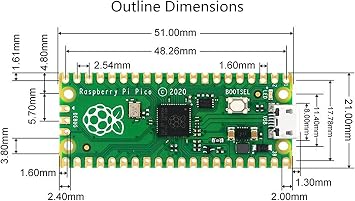 Pre-Soldered Header Raspberry Pi Pico with USB Cable, Based on Raspberry Pi RP2040 Dual-Core ARM Cortex M0+ Processor, Running up to 133 MHz, Beginner-Friendly Microcontroller