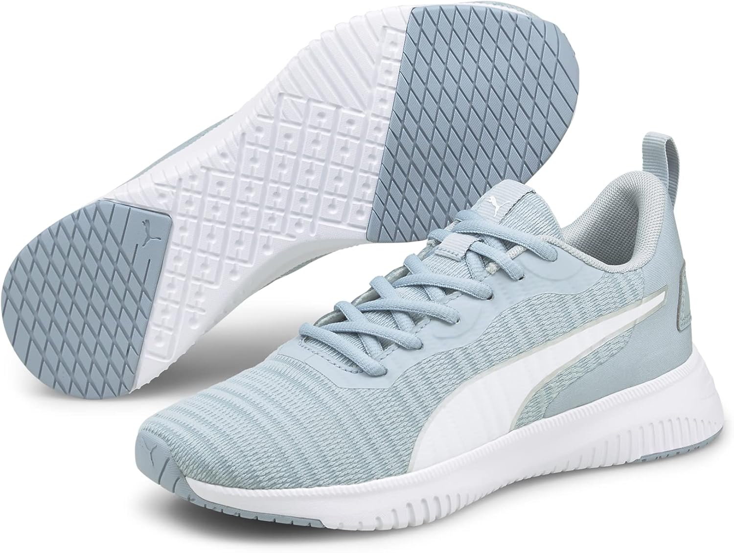 Puma Women's Flyer Flex Running Shoe, Blue Fog-Metallic Silver, 7