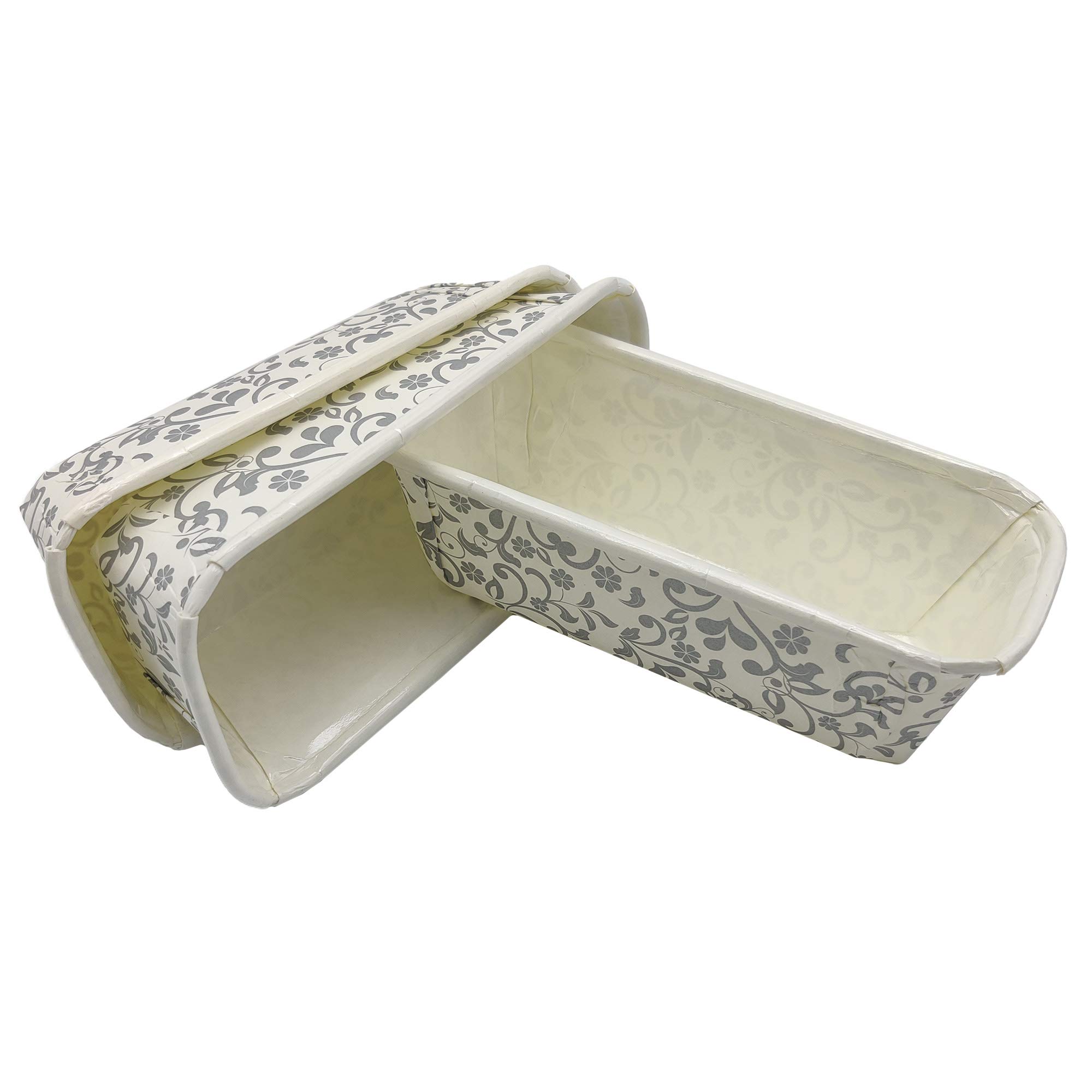 Esslly Bake n Serve - Paper Plum Cake & Bread Mould | Greaseproof, Oven & Microwave Safe | 250g Capacity | Elegant Design | 158x55x52 mm (Pack of 25)