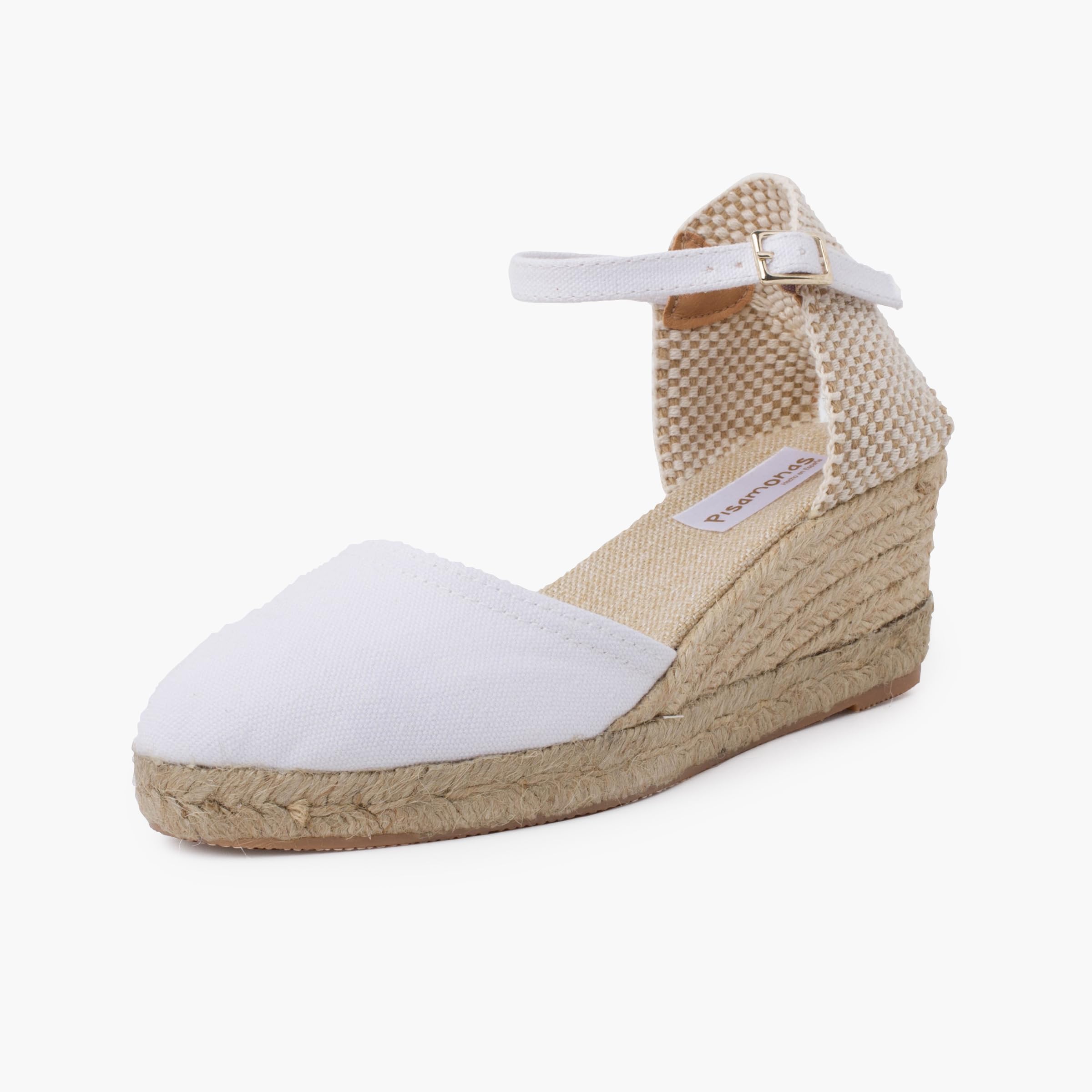 Pisamonas Espadrillas Donna Zeppa Alta Fibbia