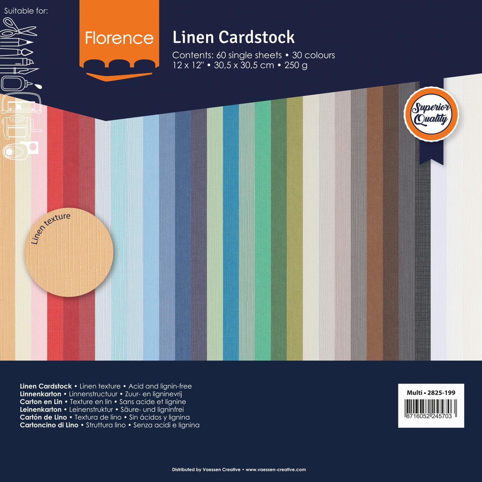Linnenkarton Cardstock Zachtgeel 30.5 x 30.5 cm Kopen - Art en Hobby