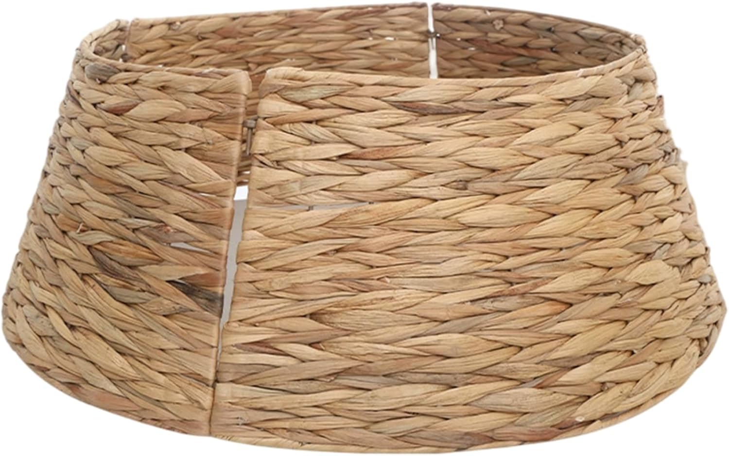 Water Hyacinth Christmas Tree Collar, Woven Christmas Tree Stand Cover for Xmas Home Party Decorations Natural Color.