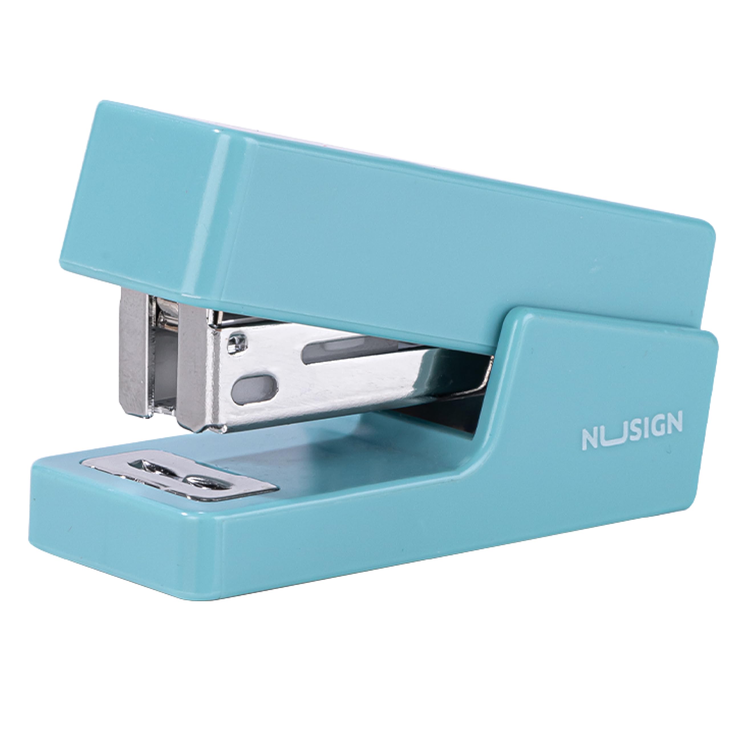 Nusign Mini Stapler Small Portable Desktop Stapler with 830 Free Staples - Blue Stapler for Paper, Kids Stapler, Mini Office Supplies, Compact Paper Stapler for School Home & Office Use