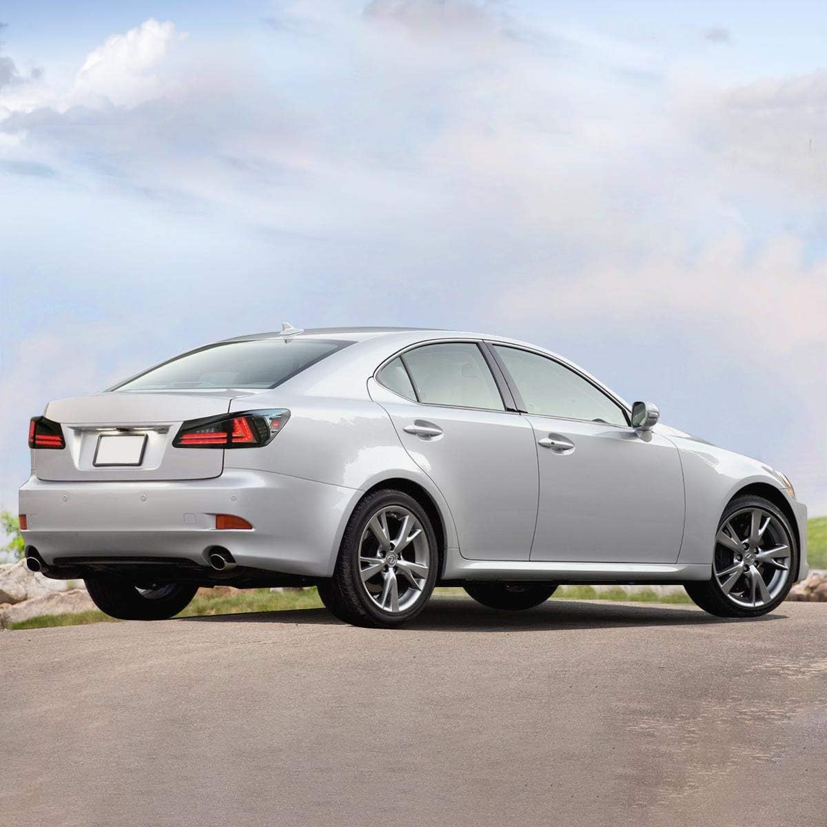 VLAND Led Tail lights Compatible with Base Sedan Lexus IS250 IS350 IS22d 2006-2013 ISF 4-Door 2008-2015(Not for IS250C/ IS350C) Smoke/Tinted
