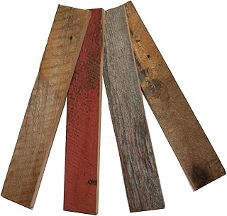 Wilson Rustic Barn Wood Strip - Reclaimed Wood for DIY Projects (2" Wide) (12" Long)