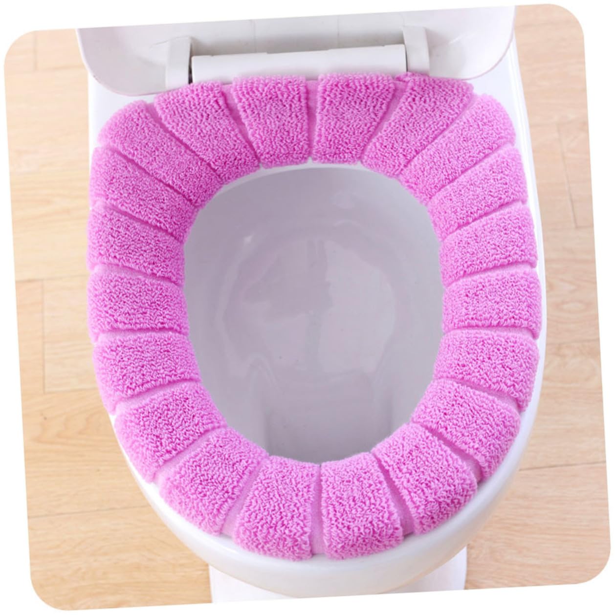 Ciieeo Housse de Siège de Toilette Douce et Chaude – Tapis de WC Lavable et Réutilisable – Protection de Lunette Confortable pour Hiver – Accessoire de Bain Universel (Violet)