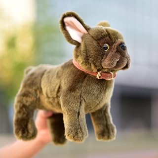 Simulated Bulldog Plush Toy, Realistic Dog Doll, Children's Festival Gift, Limbs Without Aluminum Wire, Cannot Stand Still on the Table