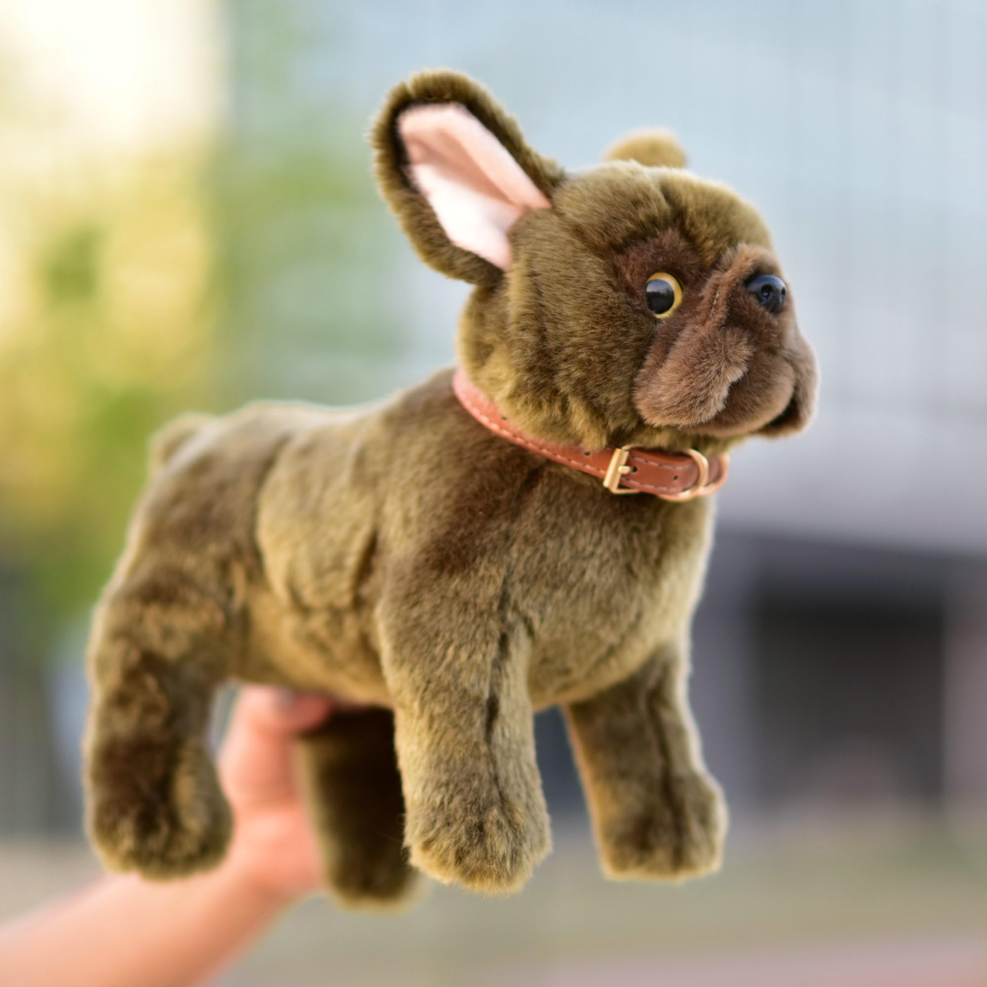 LIUHONGFEI Simulated Bulldog Plush Toy, Realistic Dog Doll, Children's Festival Gift, Limbs Without Aluminum Wire, Cannot Stand Still on The Table