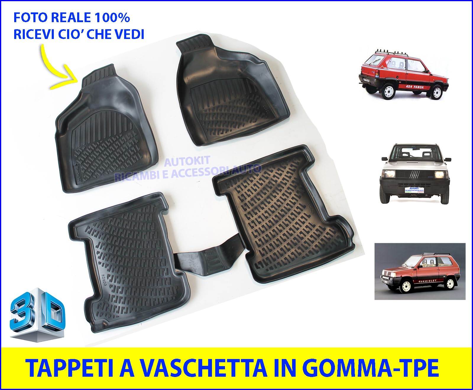 Upetstory Tappetini Auto 4 Pezzi Con Stampe Di Zampe - Anteriori E Posteriori In Gomma Morbida Per Cani E Gatti - Universali Per SUV E Berline