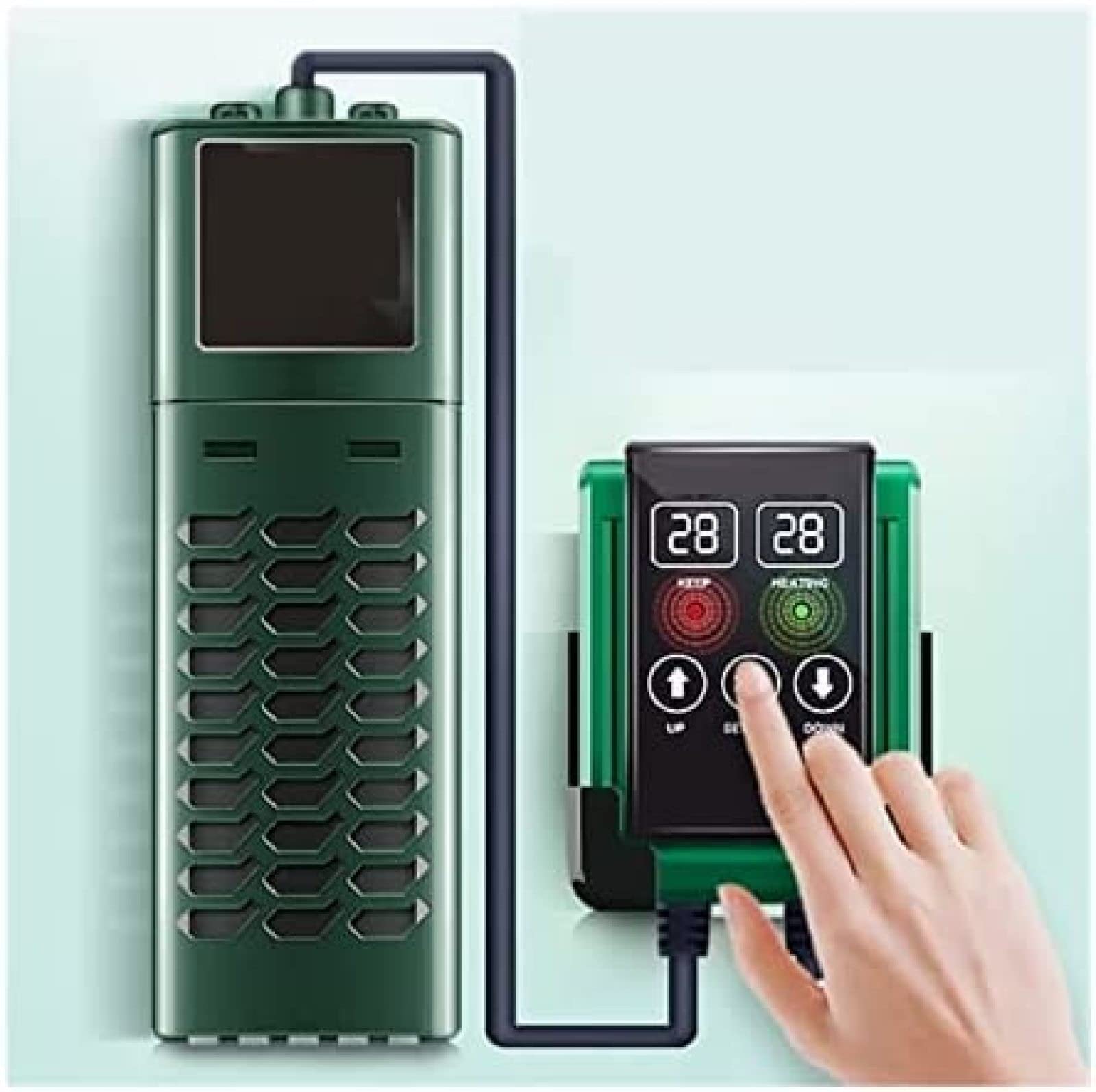 Calentador De Acuario, Calentador Sumergible para Acuario Tanque De Peces Pantalla De Temperatura LED Inteligente Y Controlador De Temperatura Externo Varilla De Calentamiento para Agua Dulc