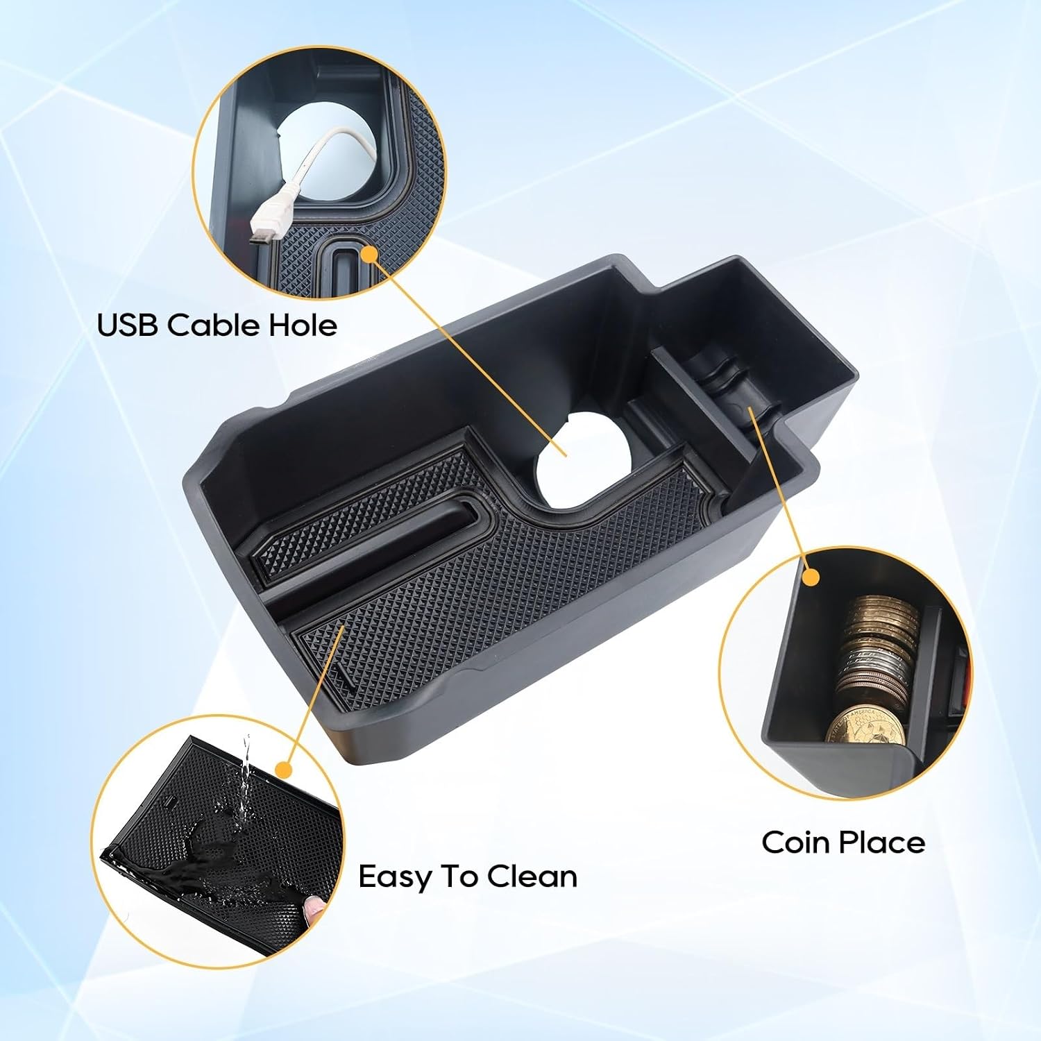 Armrest Storage Box Compatible For Seat Leon MK4 KL1 KL8 / Cupra Formentor 2023 Central Control Container Leon MK4 Accessories(6 Wire White Only Right) image 5