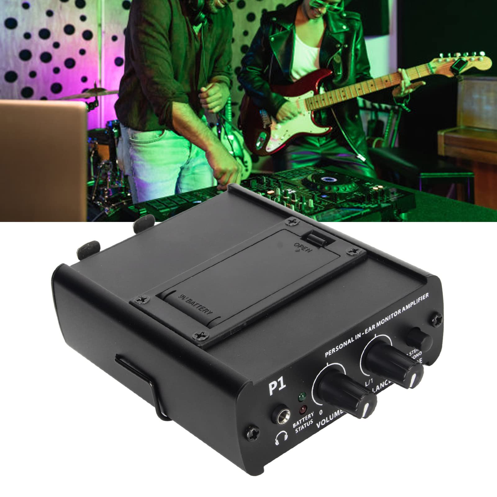 Focket Amplificatore per Cuffie Portatile, Amplificatore per Cuffie Stereo a 2 Canali con Doppi Ingressi XLR, Stereo da 3,5 Mm Ingresso Audio in Uscita, Ricaricabile per Telefoni MP3 MP4