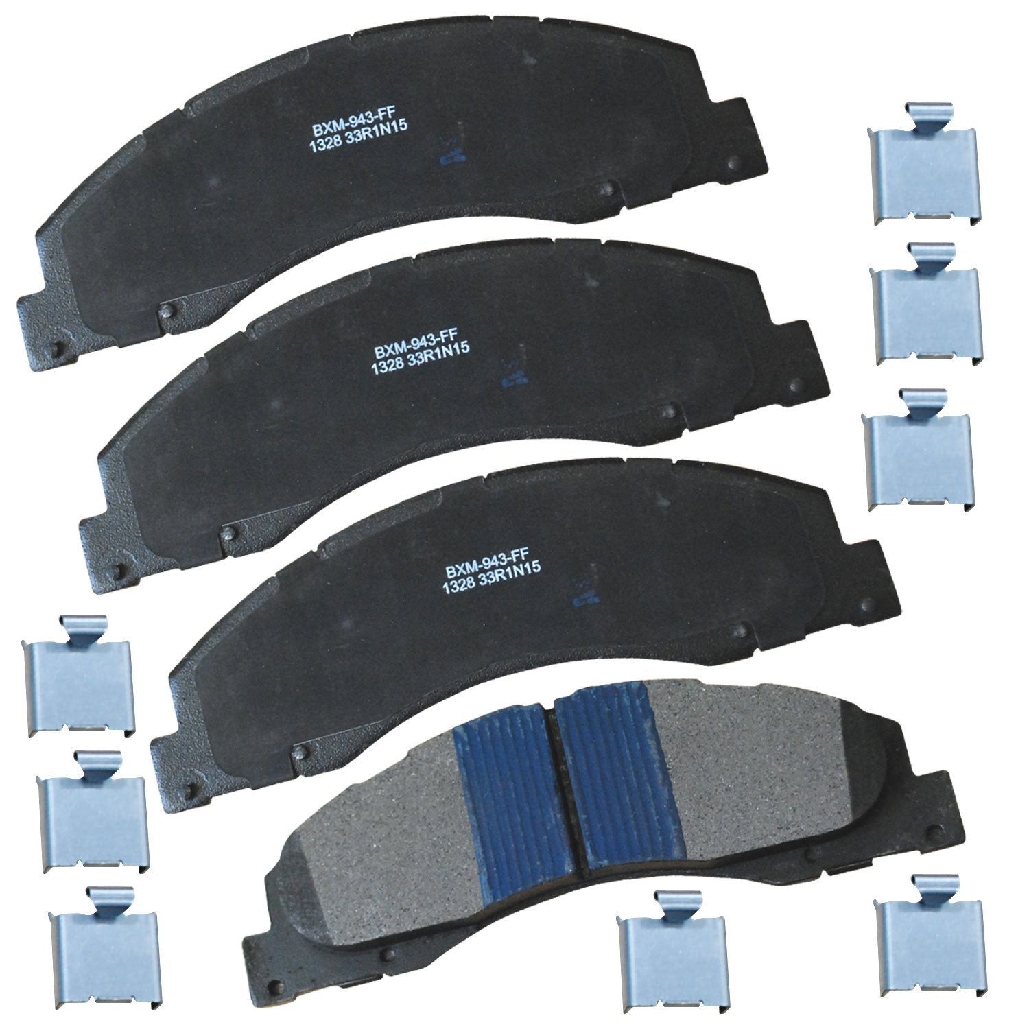 Bendix Premium SBM1328 Semi-Metallic Front Brake Pads for Select Models Ford E-150, E-150 Econoline, E-250, E-350 Super Duty, E-450 Econoline Van, Wagon