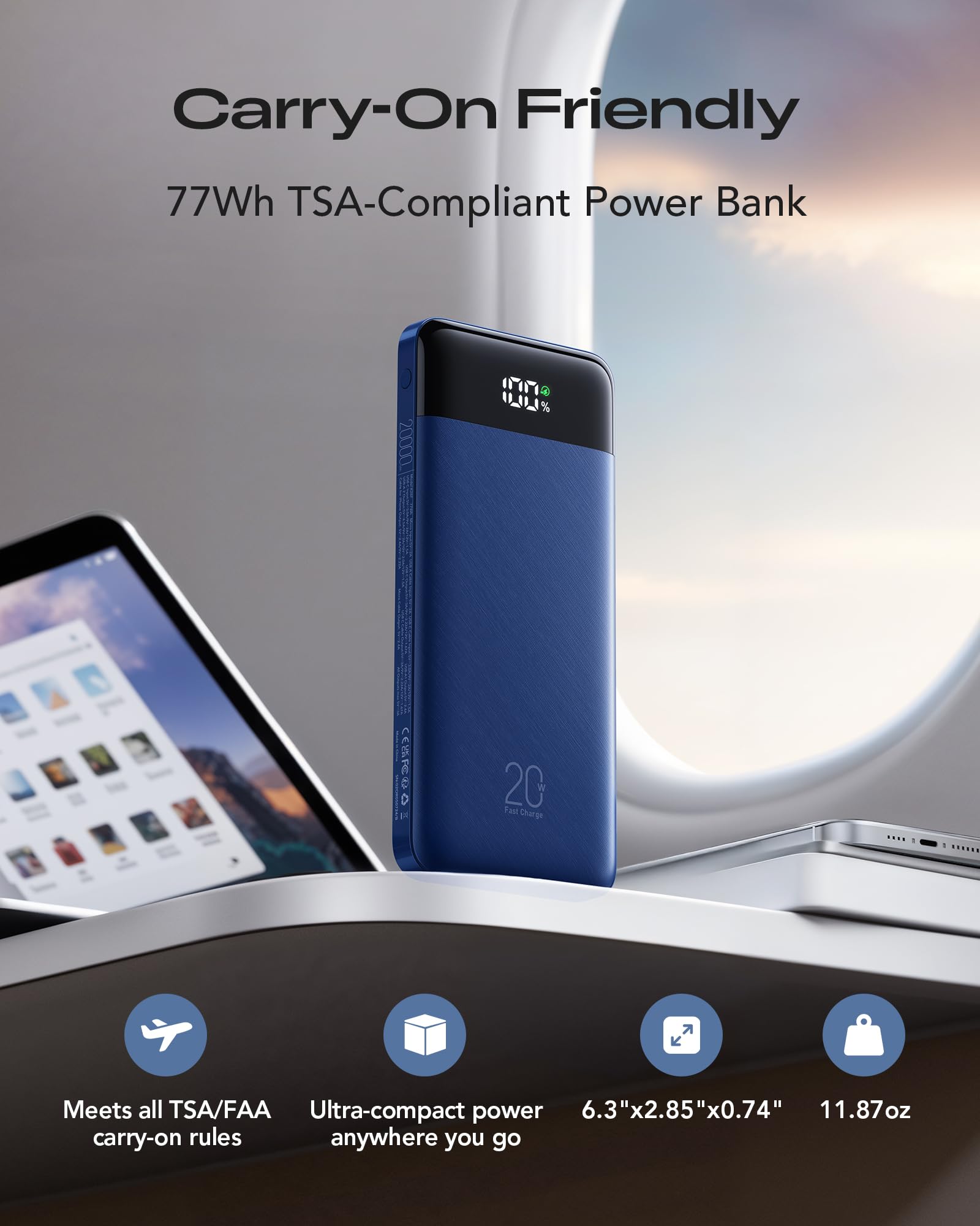 Amazon.com: Orfeika 20000mAh Power Bank Fast Charging, Portable