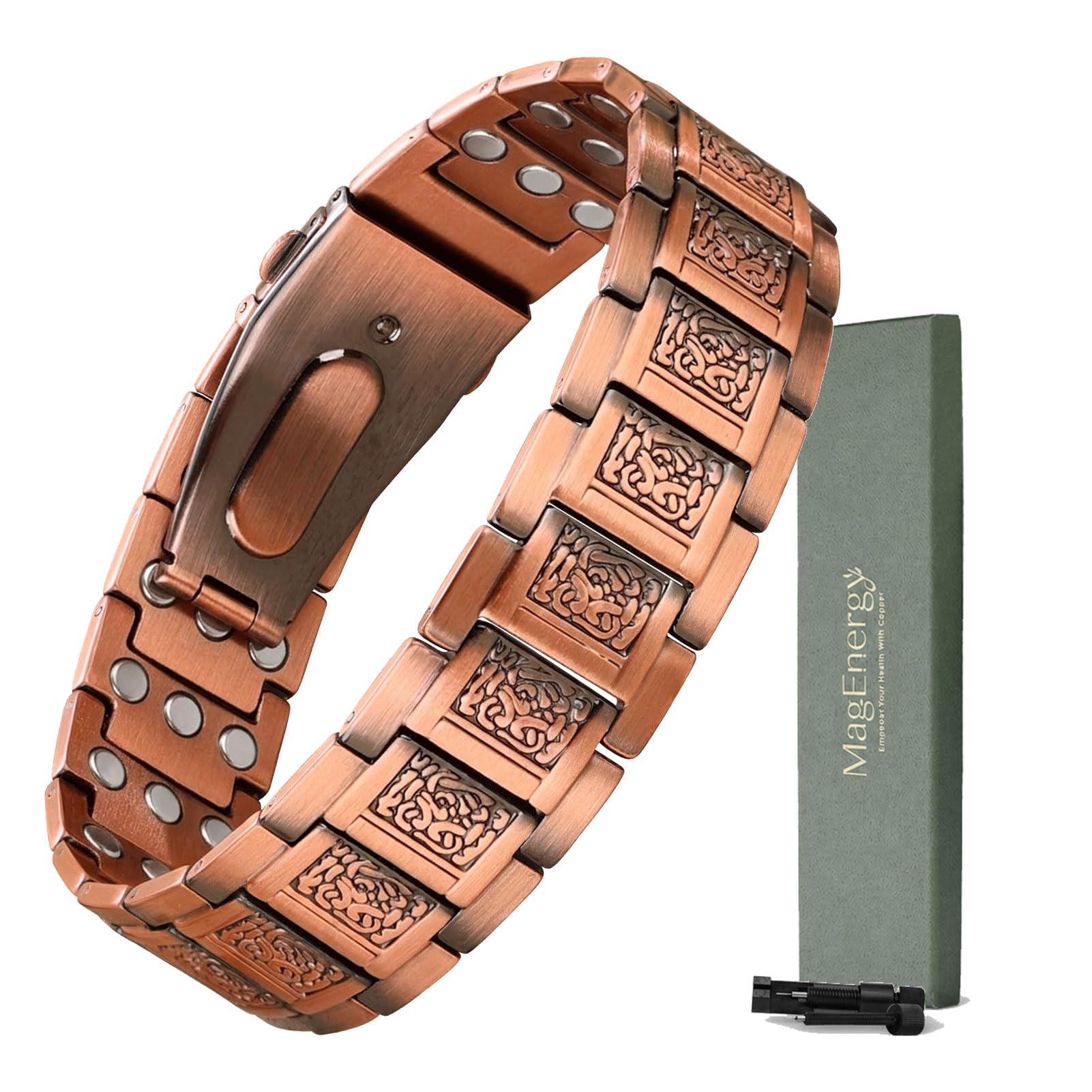 MagEnergy Copper Bracelet for Men-3X Copper Magnetic Bracelets