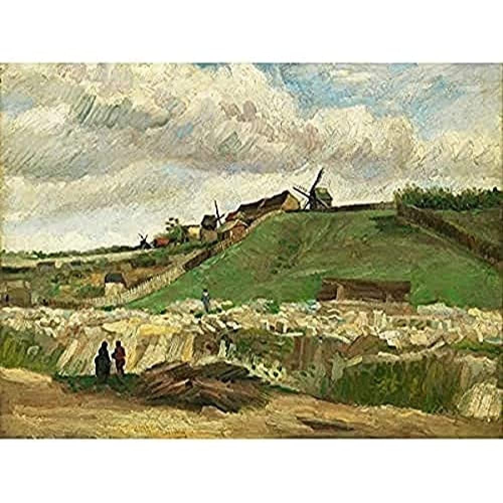 Vincent Van Gogh The Hill Of Montmartre With Stone Quarry Art Print Canvas Premium Wall Decor Poster Mural