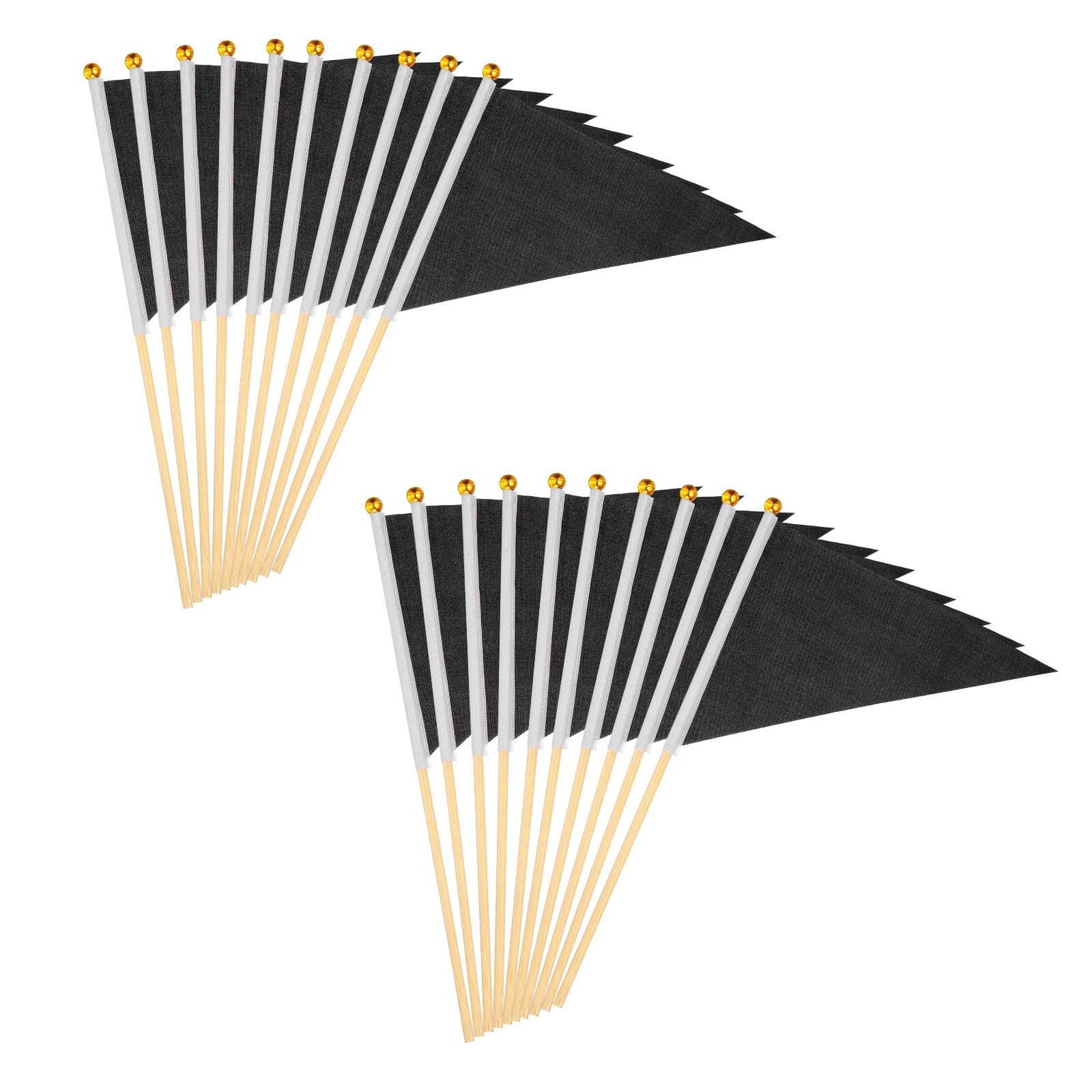 Mini drapeaux vierges sur bâton en bois noir 20,3x7,6 cm pour graffiti