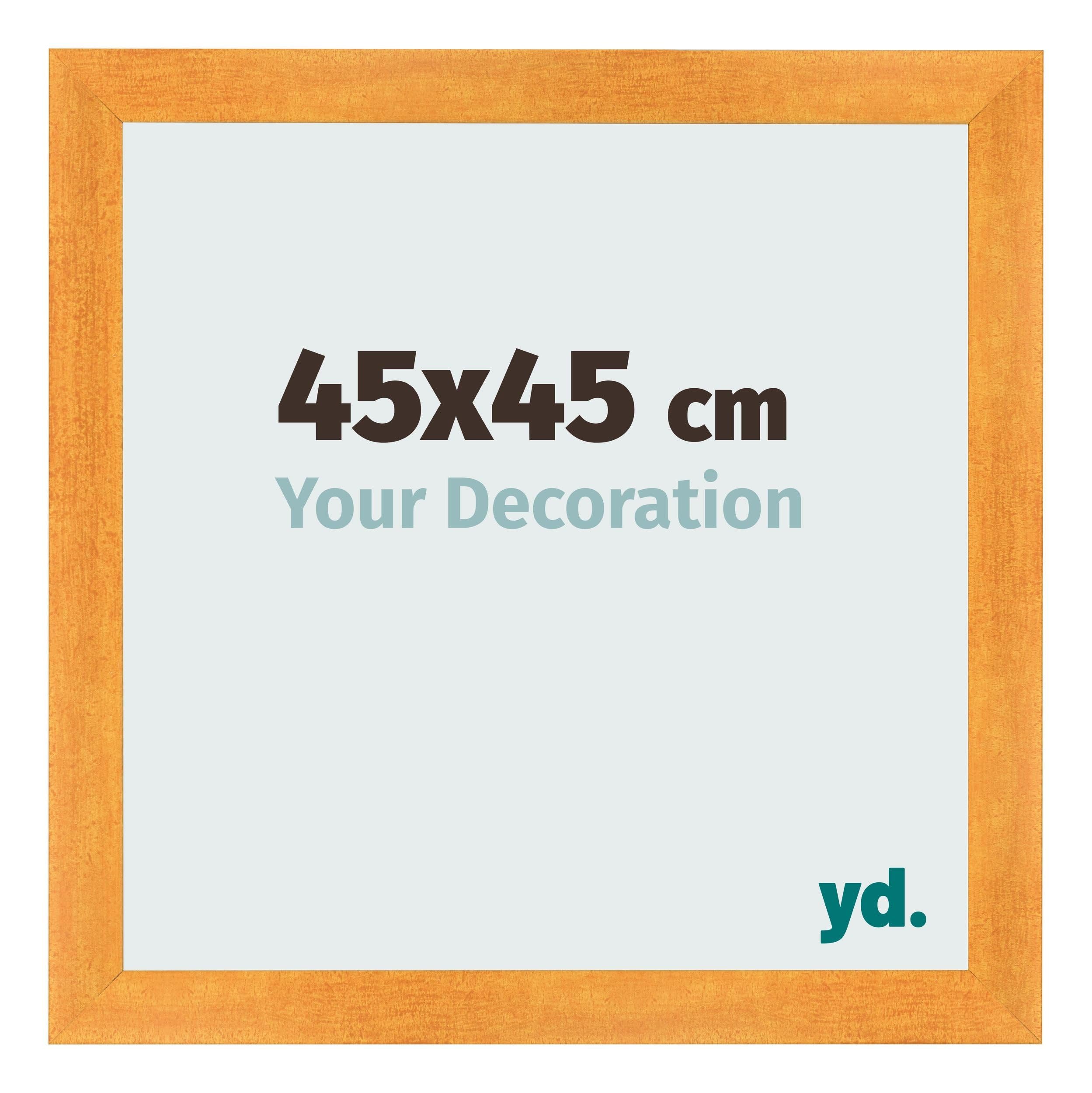 Your Decoration - Picture Frame 45x45 cm - Orange - Decorative Wall Frame in wood with Antireflection - Frame 45x45 - Pisa