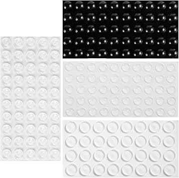 4 Sheets Braille Stickers for Visually Impaired, Silicone Bump Dot Stickers Sticky Raised Tactile Dots for Blind Low Vision Aid Products Visually Impaired Elderly Clear & Black