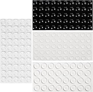 4 Sheets Braille Stickers for Visually Impaired, Silicone Bump Dot Stickers Sticky Raised Tactile Dots for Blind Low Vision Aid Products Visually Impaired Elderly (Clear & Black)