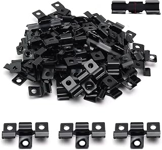 120 Stück WPC Klammern Edelstahl, 7,5 mm Befestigungsclips, Schwarz