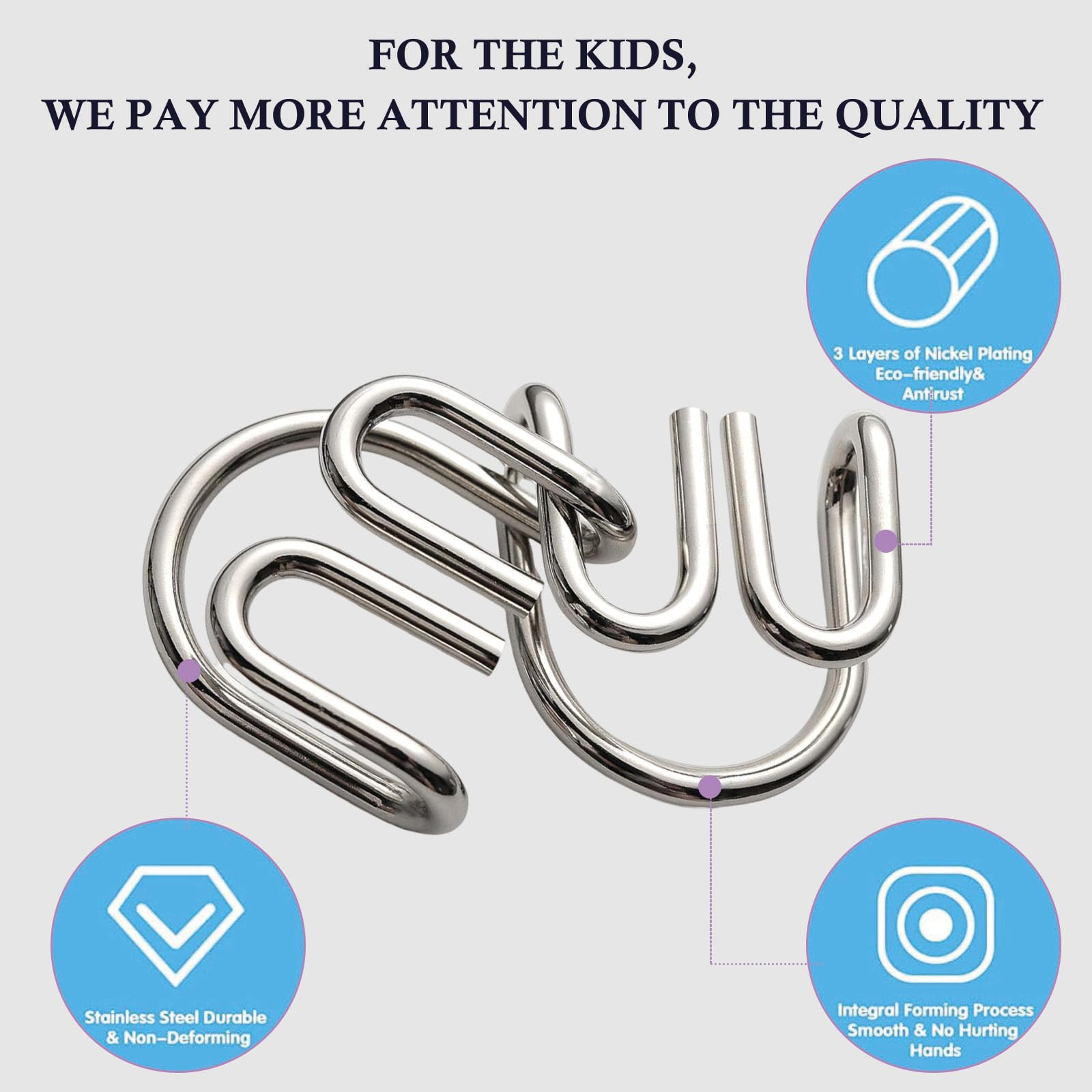 16 Pieces Metal Puzzles For Adults, Mini Metal Puzzles, Iq Metals Puzzle, Metals Puzzle Set, Suitable for Party Favor Kids Adults Challenge - Image 3