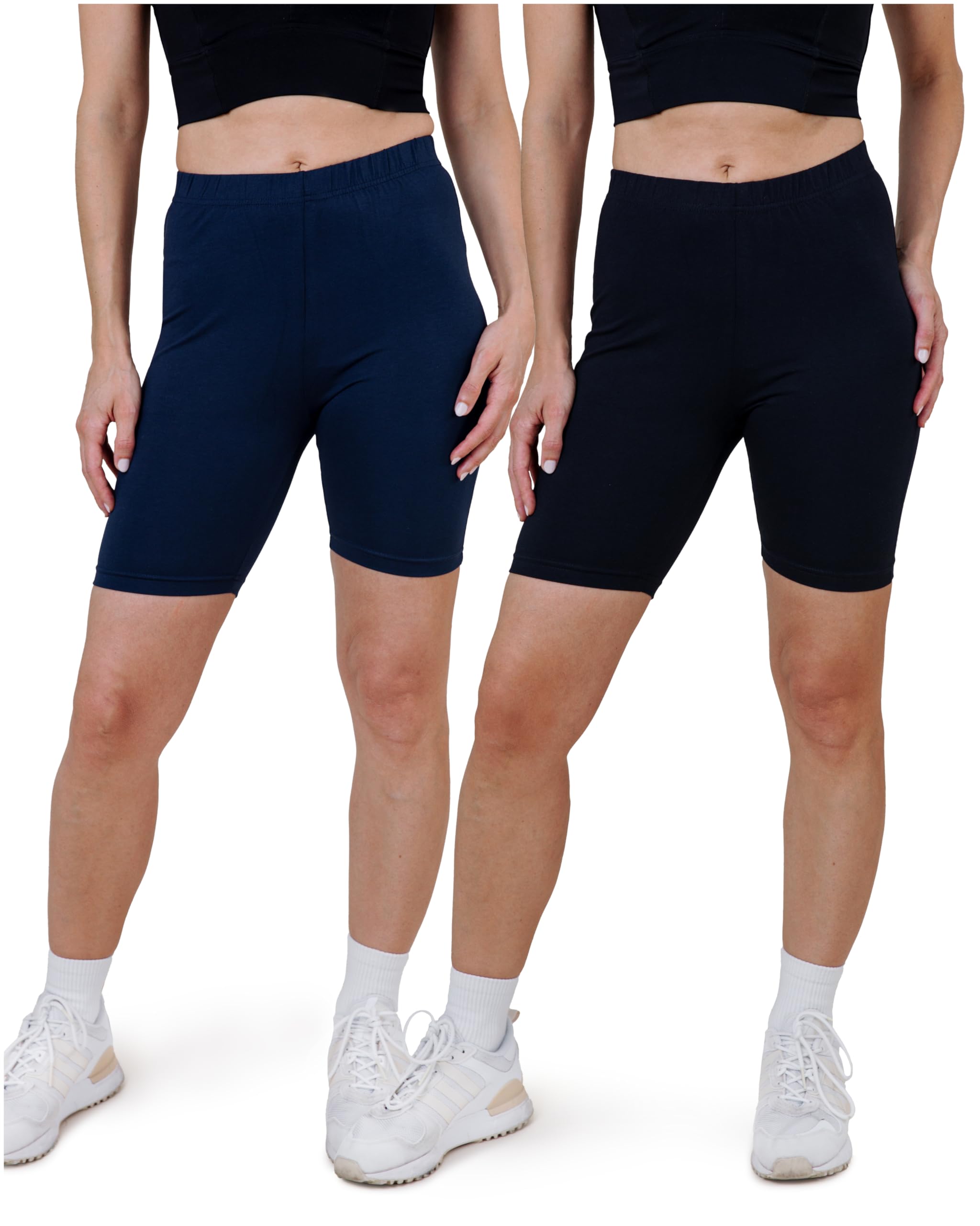 SES Leggings cortos para mujer, paquete de 2 unidades, algodón