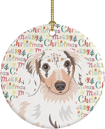 Miniatura 97 de Caroline's Treasures Adorno navideño de husky siberiano en blanco y negro #2 de cerámica para árbol de Navidad, decoración colgante para el hogar,