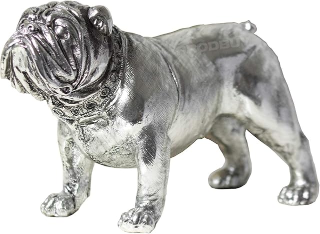 Prodbuy Vintage SIlver Coloured British Bulldog Ornament