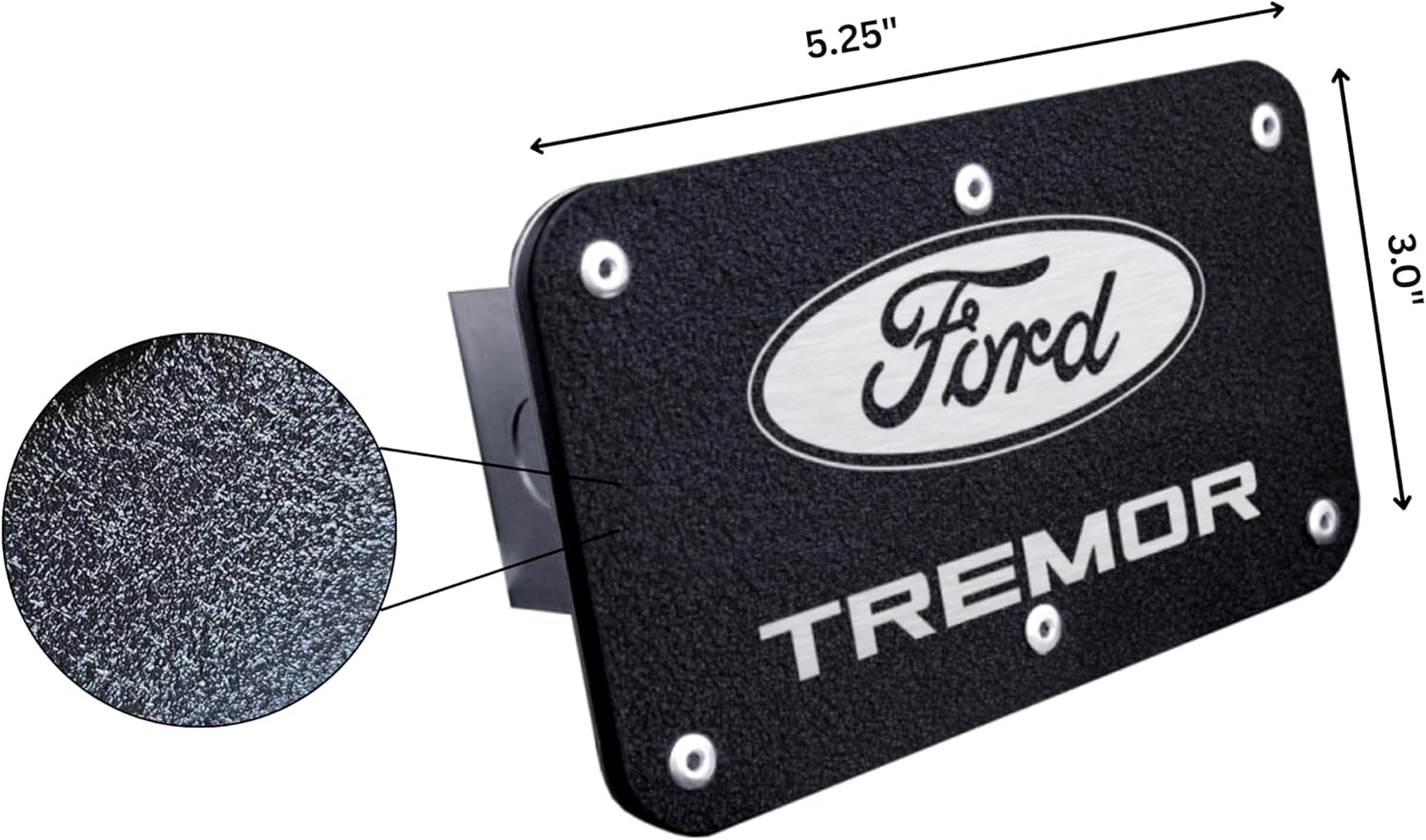 Au-TOMOTIVE GOLD, INC. Officially Licensed Class III Trailer Hitch Plug for Ford Tremor (Rugged Black)