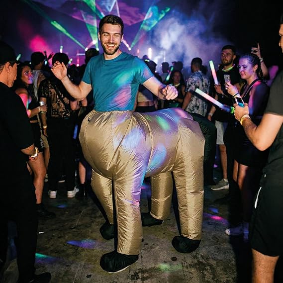AirSuit® Inflatable Horse Disguise for Adults | Animal | Adult Size 160 to 190cm | Fancy Dress Costume | 100% Polyester | Easy and Comfortable to Wear | Durable | Inflatable System | OriginalCorner®