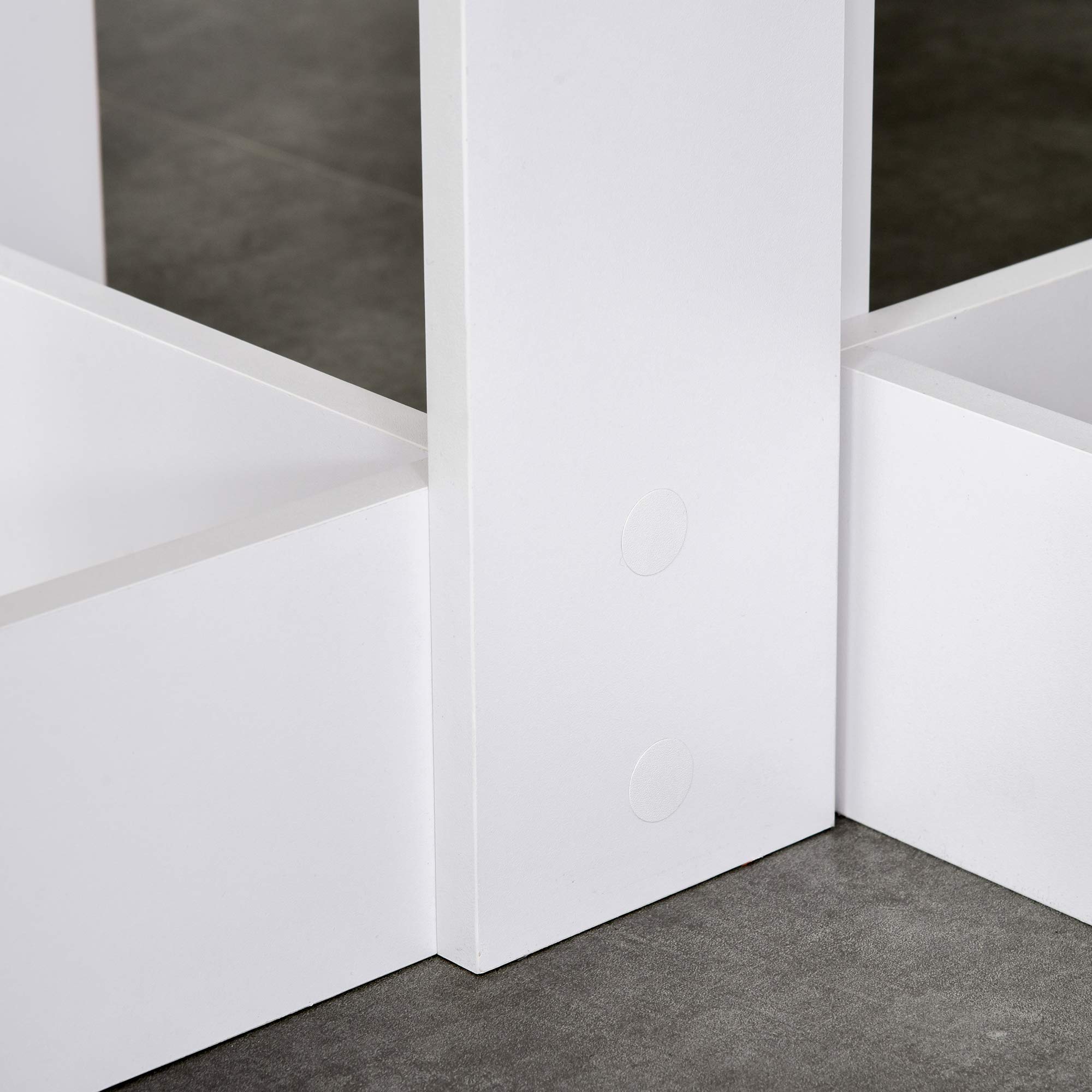 HOMCOM Tavolo Pieghevole da Pranzo Allungabile 104x76x73.7 cm Bianco | 2 Ribalte, Salvaspazio, Tavolo da Pranzo Estensibile in Legno, per Soggiorno e Cucina