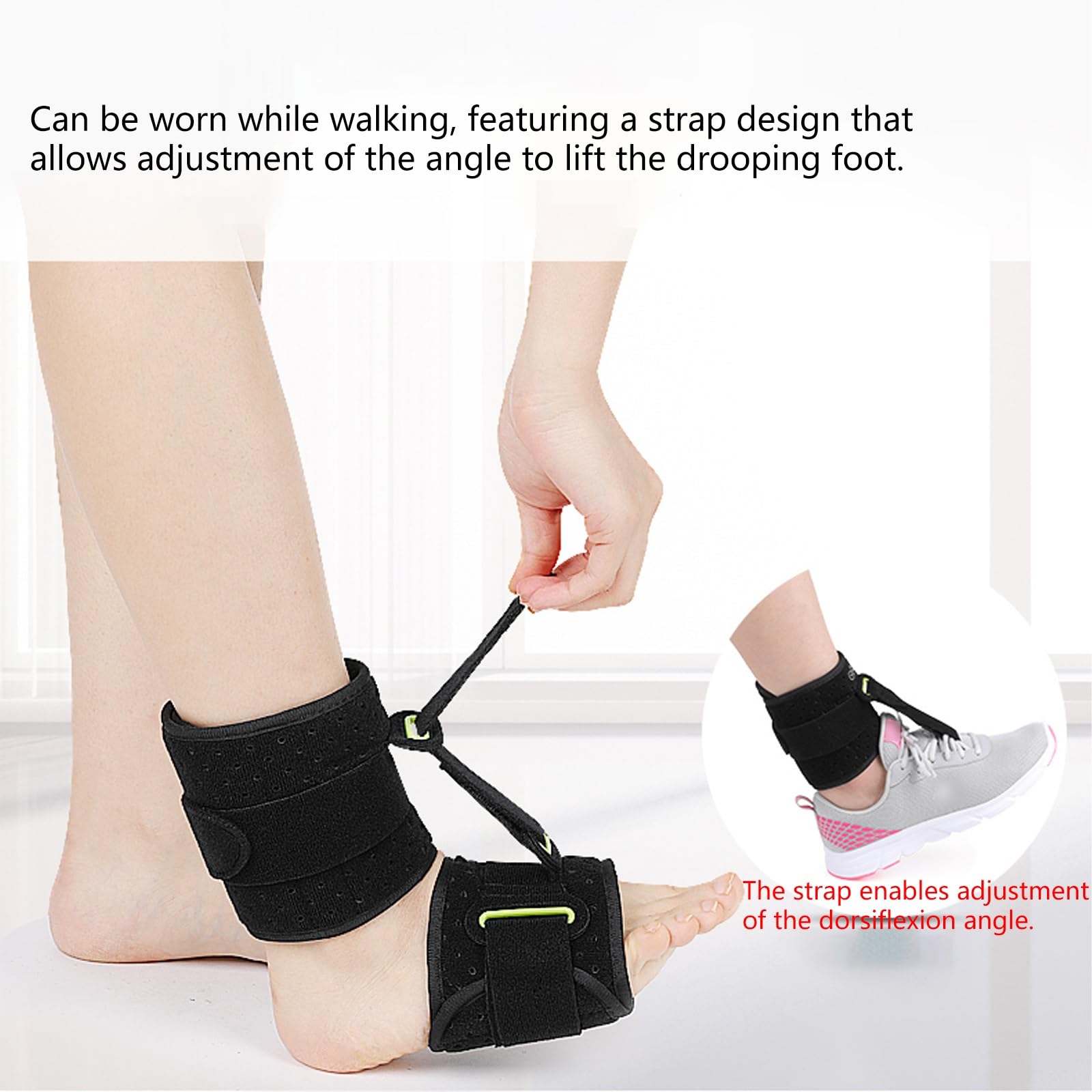 Piede Cadente Stecche Notturne per Fascite Plantare Cinghie Regolabili, Antiscivolo Brace Di Fascite Plantare per Dolore Al Tallone(B-2 pcs)