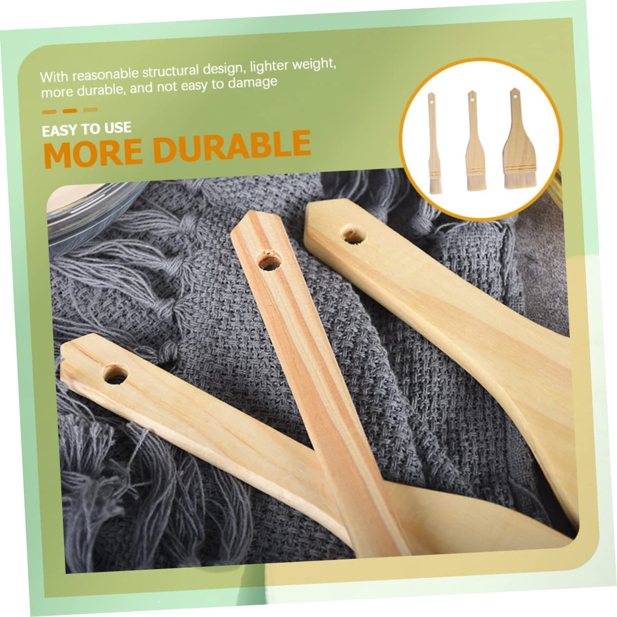 GALPADA 9pcs Woolen Ingredient Brush Multi-use Bbq and Baking Sauce Brush for Oil Marinade and Butter for Grilling and Pastry Compact and Easy to Store