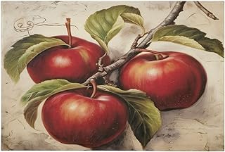 Qilmy Apples Decorative Doormat, Ultra-Soft Absorbent Washable Area Rug Non Slip Entrance Floor Carpet Low Profile Area Rug for Entryway Patio Porch Home Decor, 36’’ x 24’’