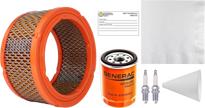 5664 Kit de mantenimiento de generador de reserva doméstico enfriado por aire | Kit de afinación OEM, servicio de generador de reserva doméstico refrigerado por aire, compatible con motores de 990 cc, bujías, filtro de aceite, filtro de aire incluido