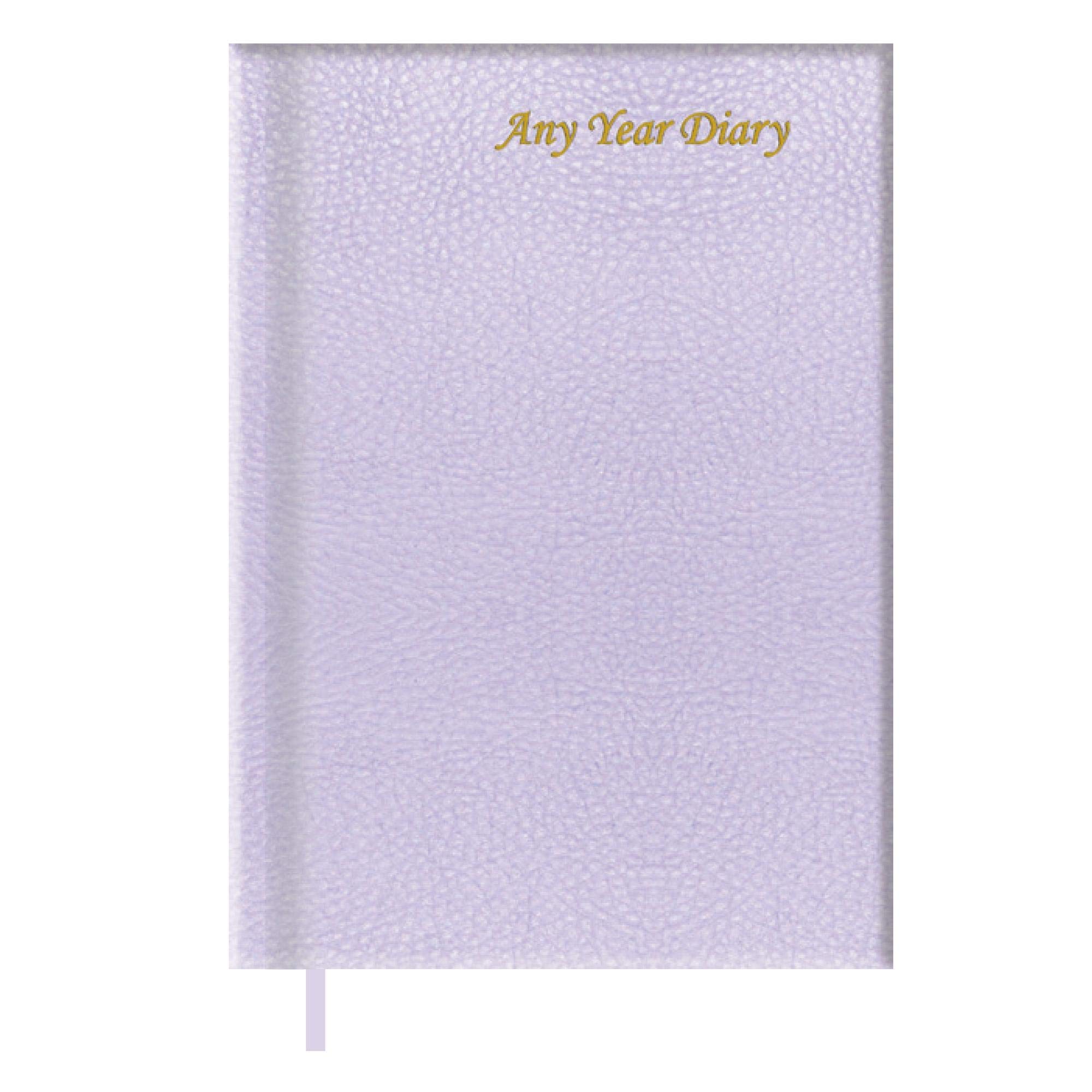 FIS A5 Undated Any Year Diary Vinyl Material Cover Purple Color - FSDIUD3711
