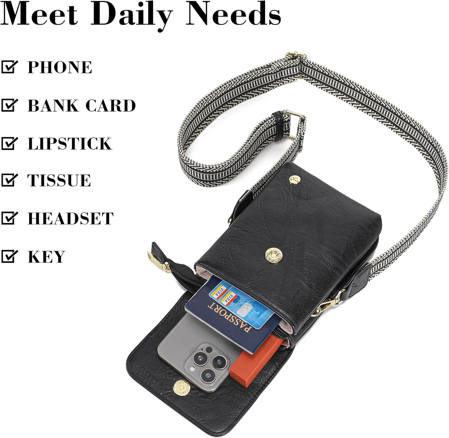 MINICAT Small Crossbody Bags for Women Cell Phone Bag Vegan Leather Cross Body Purse Wallet Purses - Image 6