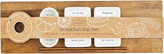 Mud Pie Breakfast Bar Serving Set, Wood, 22" x 8"