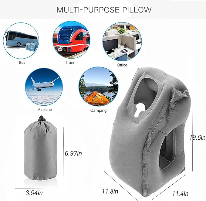 Almohada Inflable de Viaje para Cuello miniatura 3