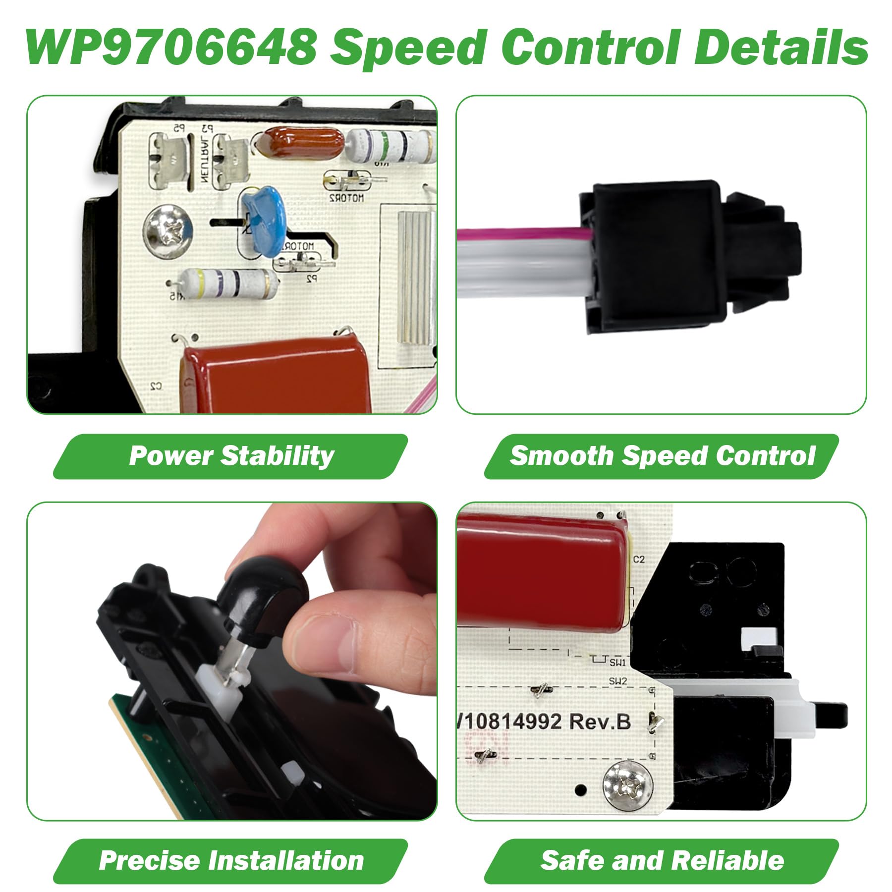WP9706648 W10814992 Mixer Speed Control Board Replacement for