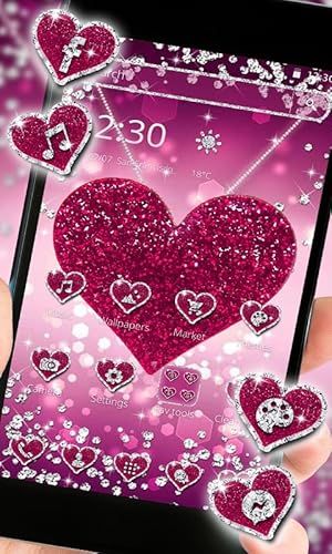 Sparkling Pink Heart Theme