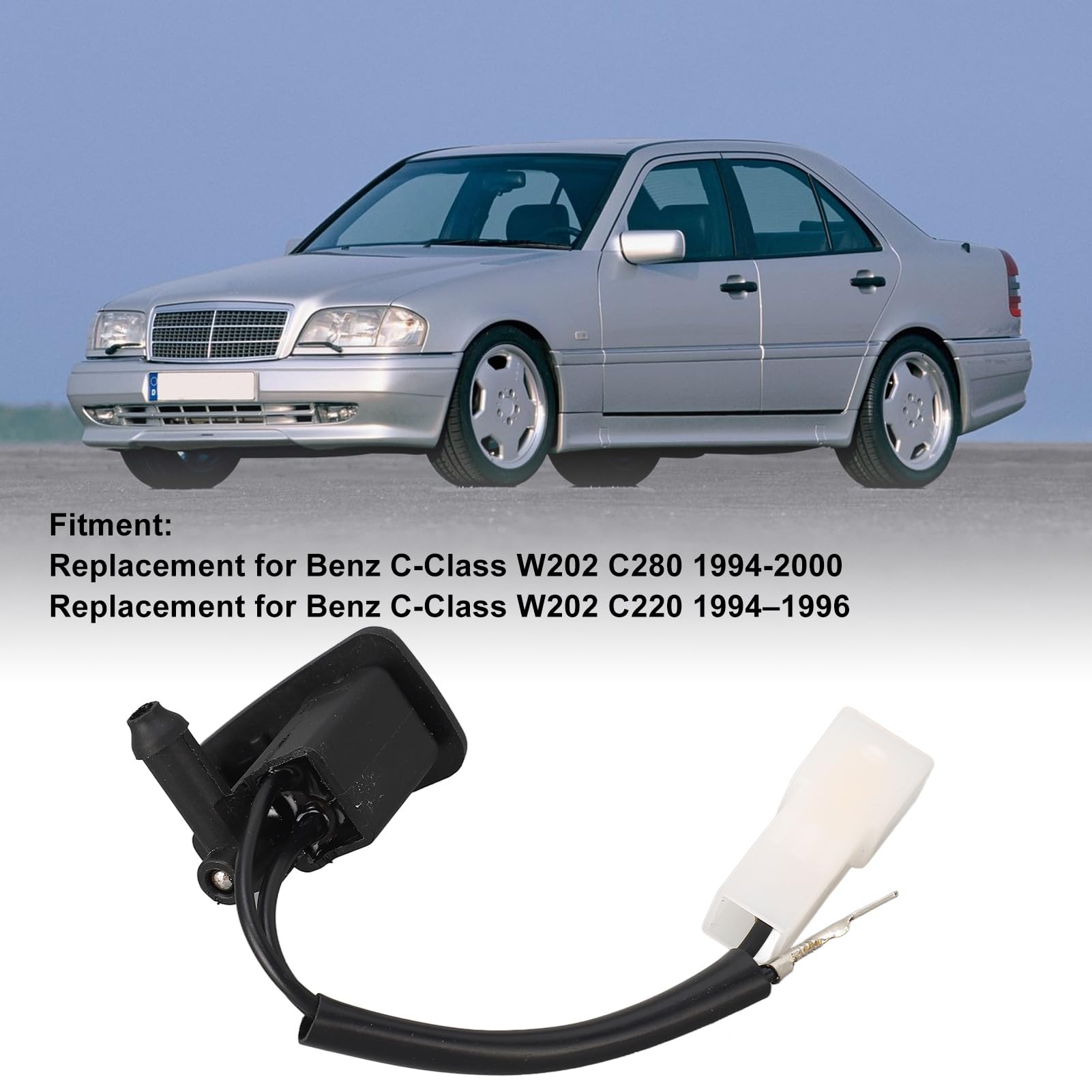 Acouto Scheibenwaschdüse fürC-Klasse W202 C280 C220, Ersatz-Sprühdüse, OEM 2028601047