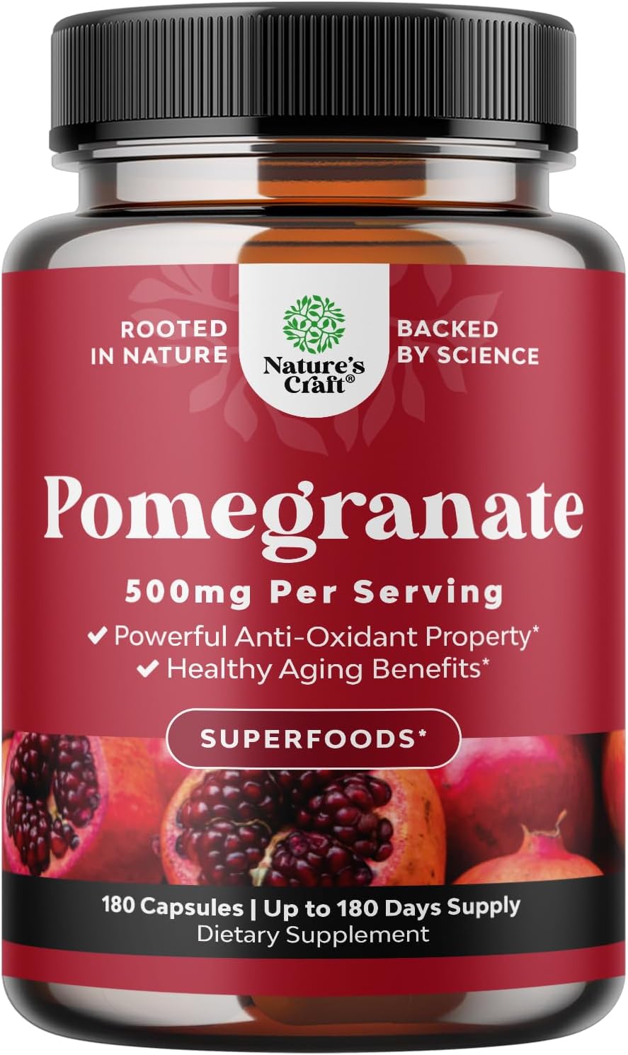 Advanced Antioxidant Superfood Pomegranate Supplement – Natural Pomegranate Extract Polyphenols Supplement for Heart Health and Joint Support – Reds Superfood Powder Capsules for Men and Women 180ct Advanced Antioxidant Superfood Pomegranate Supplement – Natural Pomegranate Extract Polyphenols Supplement for Heart Health and Joint Support – Reds Superfood Powder Capsules for Men and Women 180ct